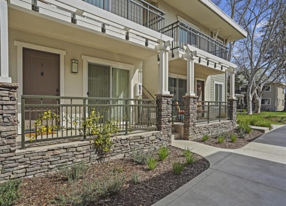 Apartment entrance at Parkside Apartments, Davis
