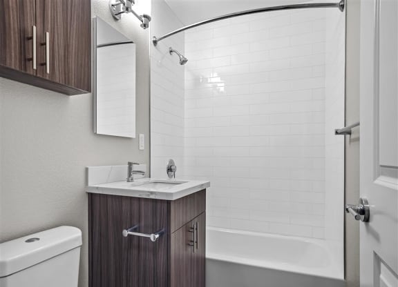 Soaking Tubs With Ceramic Tile at Peninsula Pines Apartments, South San Francisco, 94080