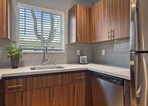 Refrigerator And Kitchen Appliances at Colonial Garden Apartments, San Mateo, California