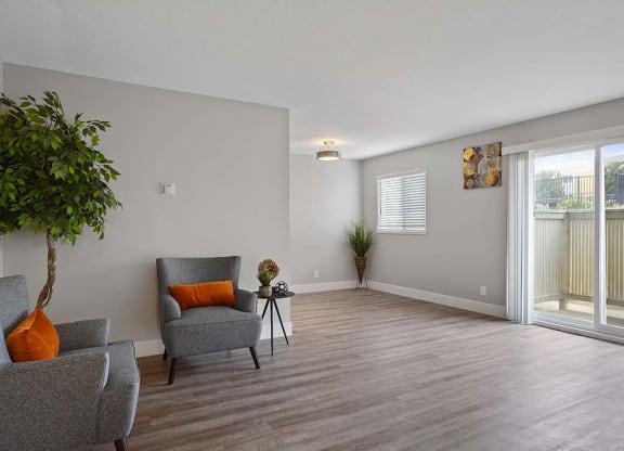 Living Area With Balcony View at Fairmont Apartments, Pacifica, California