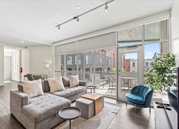Living Room With Balcony at Paperbox Lofts, Salt Lake City, UT, 84101