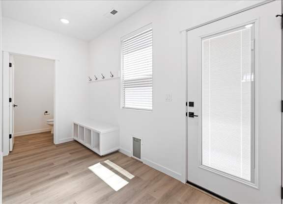 Bathroom With Storage Area at Alante Homes at Spring Run, Idaho, 83607