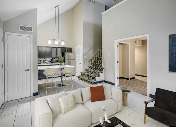 Bright Living Room at Avia Lofts at Founders Road, Indianapolis, IN