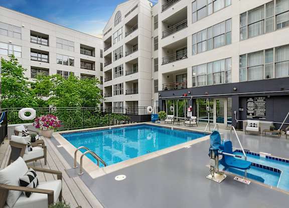 Swimming Pool View at AVIA on Pike Street, Seattle, WA