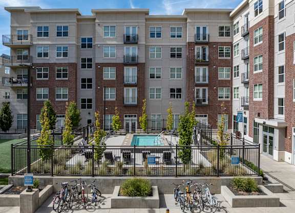 Swimming pool view at 200 City View, Provo, 84601