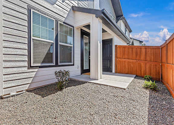 Backyard at Alante Homes at Lake Hazel, Idaho, 83709