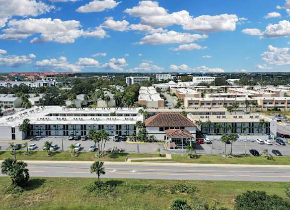 Aerial view of residential area at Avia Apartments at Reedy Creek, Kissimmee, Florida