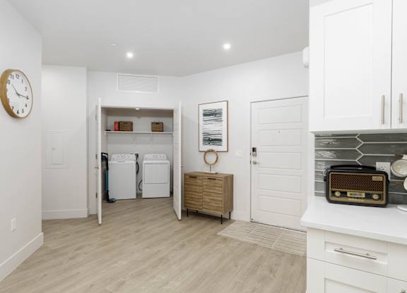 Laundry room with washer and dryer at The Vue At Desert Color, St. George