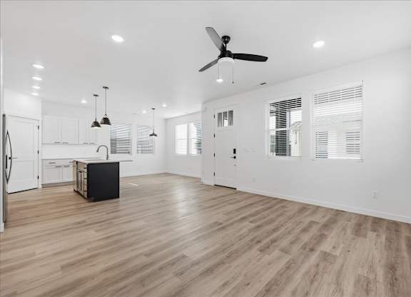 Spacious room with a ceiling fan at Alante Homes at Spring Run, Caldwell, Idaho