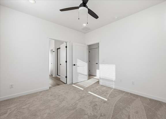 Room with a ceiling fan at Alante Homes at Spring Run, Idaho, 83607