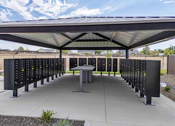 Community mail kiosk shelter at Alante Homes at Spring Run, Caldwell, ID, 83607