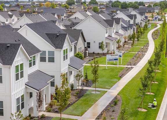Drone View at Alante Homes at Spring Run, Caldwell, Idaho