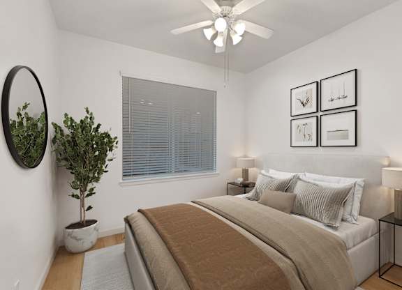 Bedroom with Bed at AVIA Apartments On Alpha, Dallas, TX, 75240