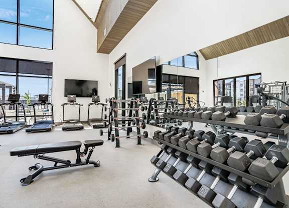 Gym with Weights at Solhavn Apartments, American Fork, UT