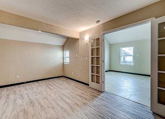 Empty Bedroom at Avia Lofts at Founders Road, Indianapolis, IN, 46268