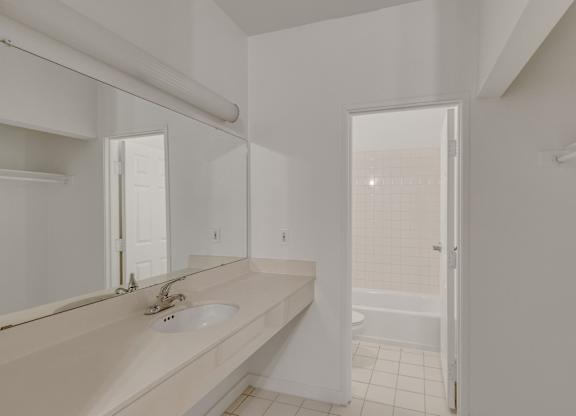 Bathroom view at AVIA Apartments On Alpha, Dallas, TX, 75240