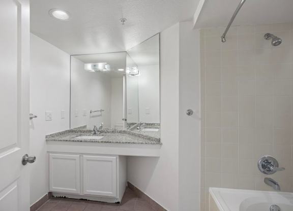 Primary Bathroom at Avia Apartments on College Blvd (Overland Park), Overland Park