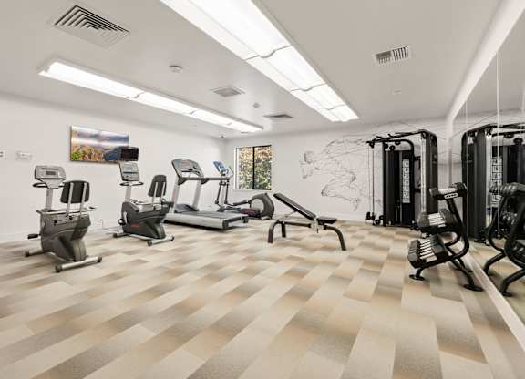 the gym at AVIA Lofts on Parkway Apartments, Vancouver