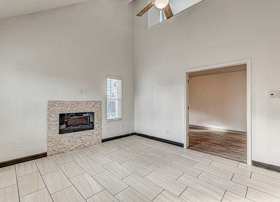 Contemporary Living Room at Avia Lofts at Founders Road, Indianapolis, Indiana