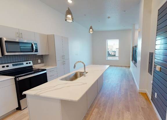 interior kitchen at SevenO2 Main Apartments, Salt Lake City, UT