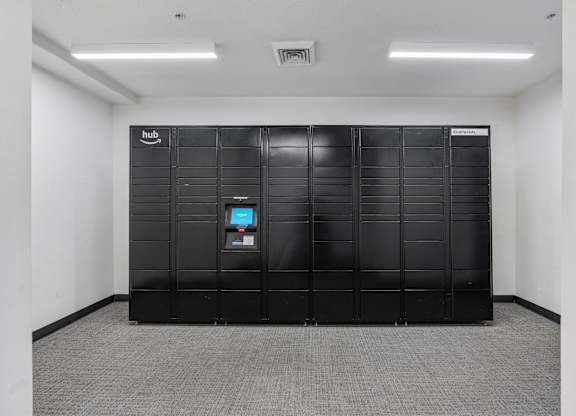 package lockers at The Flats at Riverwoods, Provo, Utah