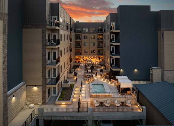 an aerial view of an apartment complex at The Revival, Utah, 84101