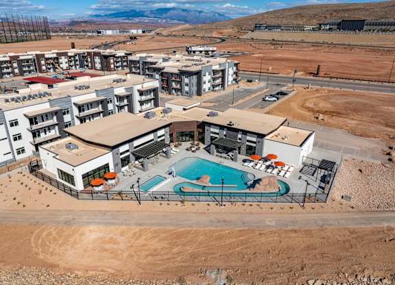 Aerial view of community at The Vue At Desert Color, St. George