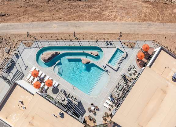Aerial view of Pool at The Vue At Desert Color, St. George, UT