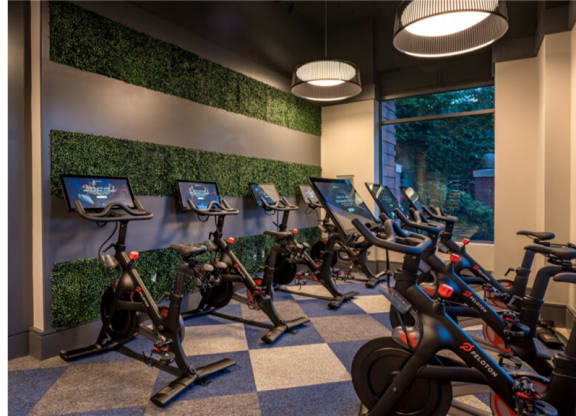 a large group of exercise bikes in a room  at Shearwood Station, New Rochelle, 10801
