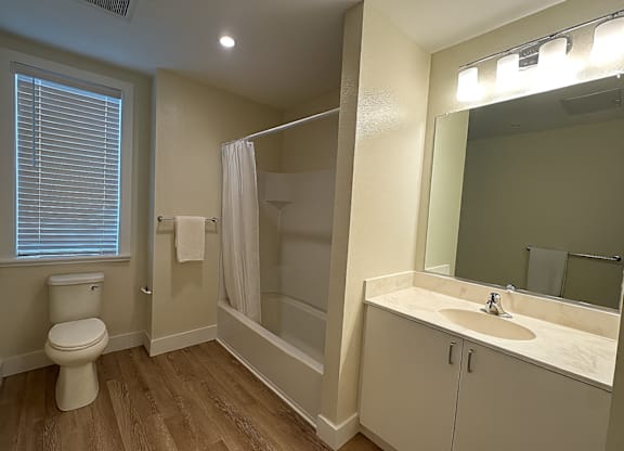 Bathroom With Vanity Lights at Edgeway Plaza, Rohnert Park, CA