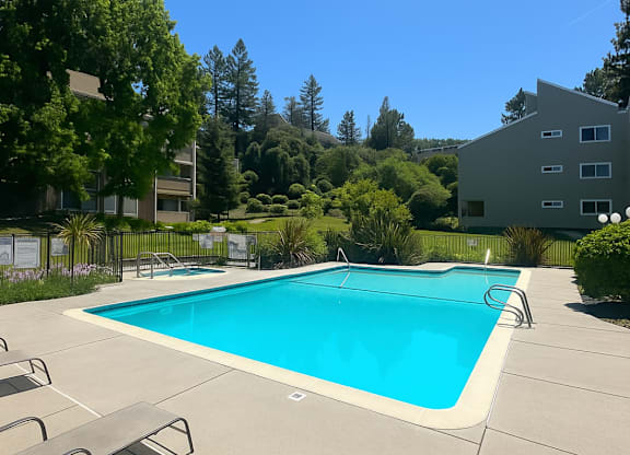 A swimming pool at Hamilton Woods, Novato California