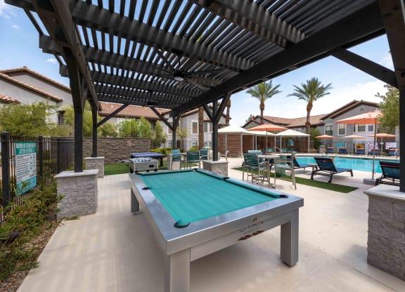 pool table at the estates apartments