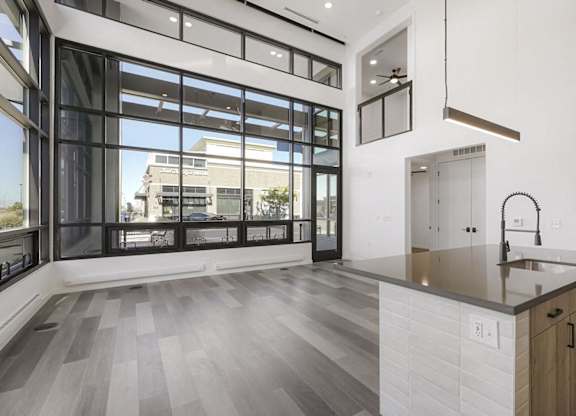 Portola at SouthGlenn Interior Townhomes Kitchen and Living Room