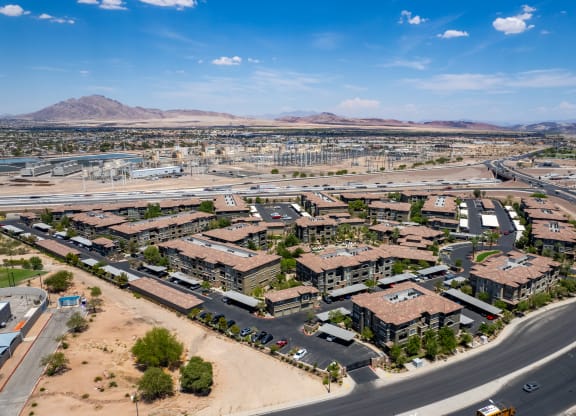 an aerial view of the city of twentynine palms