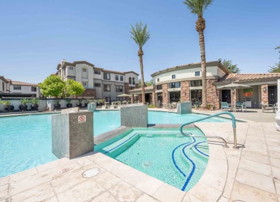 our apartments showcase a swimming pool