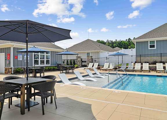 Poolside Dining Area at Zora University, Charlotte