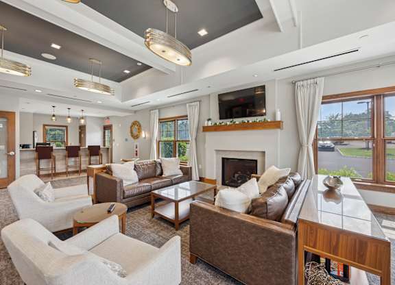 Living Room with Fireplace at Heritage Court, Ewing, NJ, 08628