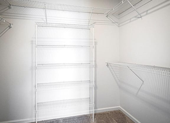 Walk-in closets at Heritage Court, Ewing