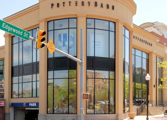 Pottery Barn is located on Edgewood St.