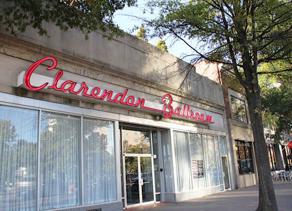 A Clarendon Galbraith storefront with a red sign.