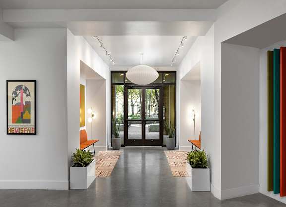 Leasing office entrance at The '68, San Antonio, TX, Texas, 78205