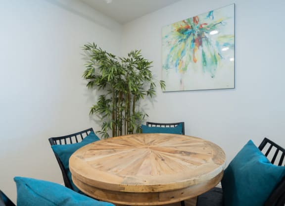Dining room at Elme Cumberland Apartments, Georgia, 30080