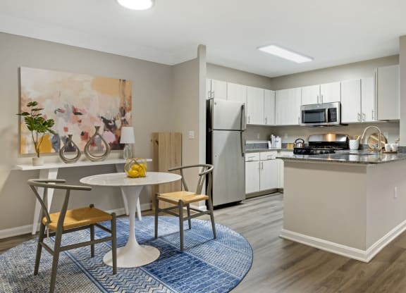 Dining Room & kitchen at Elme Dulles, Herndon, VA