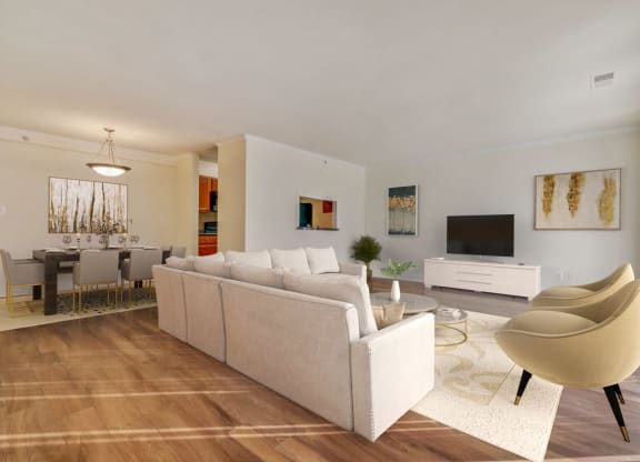 Living Room at Elme Bethesda, Maryland, 20814