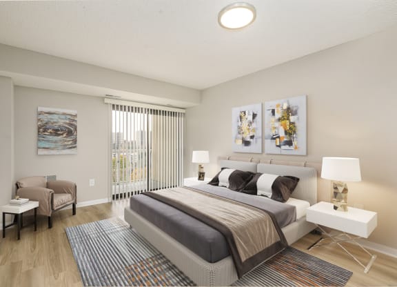 Bedroom with a bed at Cascade at Landmark, Alexandria, VA, 22304