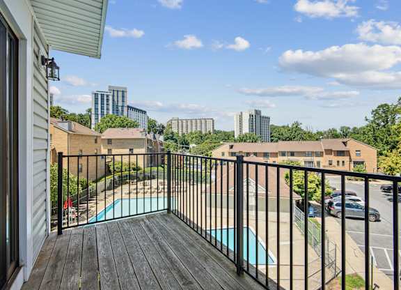 A balcony at Elme Bethesda, Bethesda, 20814