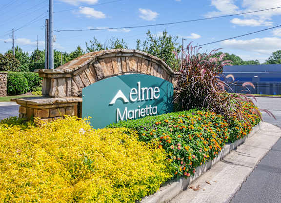 Property sign at Elme Marietta Apartments, Marietta, GA