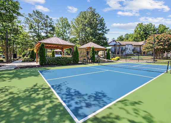 A tennis court at Elme Marietta Apartments, Marietta, GA