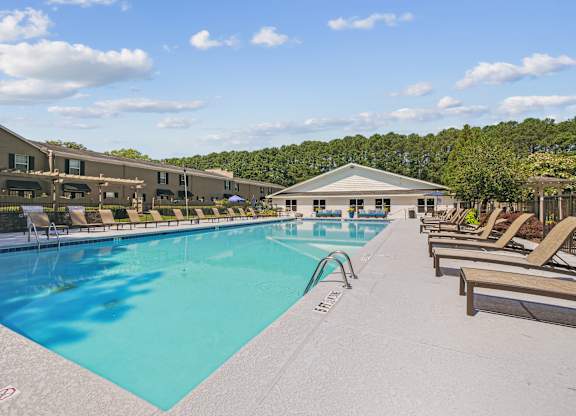 A large swimming pool at Elme Sandy Springs Apartments, Atlanta, GA, 30350
