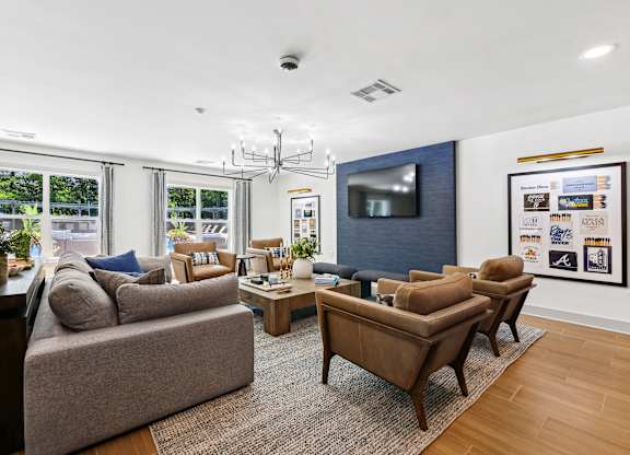 Clubhouse at Elme Sandy Springs Apartments, Atlanta, GA, 30350